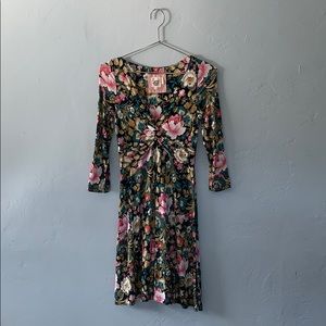 Lilka Floral Torsade Jersey Anthro Dress XS